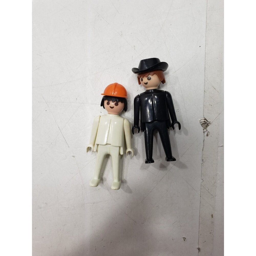 Vintage Playmobil Geobra Figures 1974 Construction, Horses, Accessories - Picture 3 of 16